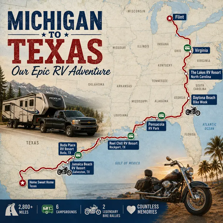 Michigan to Texas RV Road Trip: Our Ultimate Cross-Country Adventure