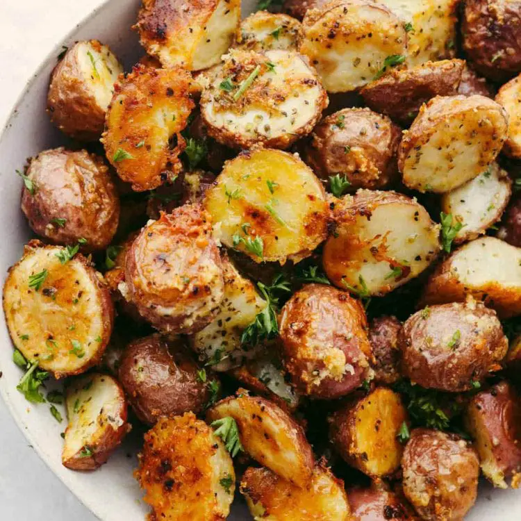 Crispy Garlic Parmesan Potatoes on the Blackstone You’ll Crave