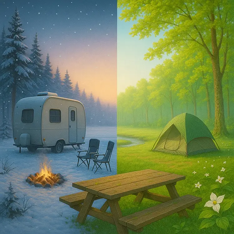 Discover the Magic of Winter & Spring Camping in Michigan State Parks